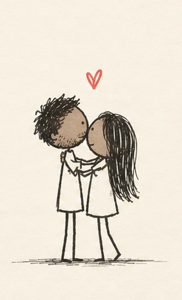 A little pencil-drawn kiss for Wambui
